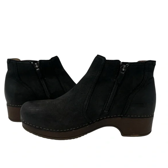 Dansko Black Leather Ankle Booties - Picture 3 of 9